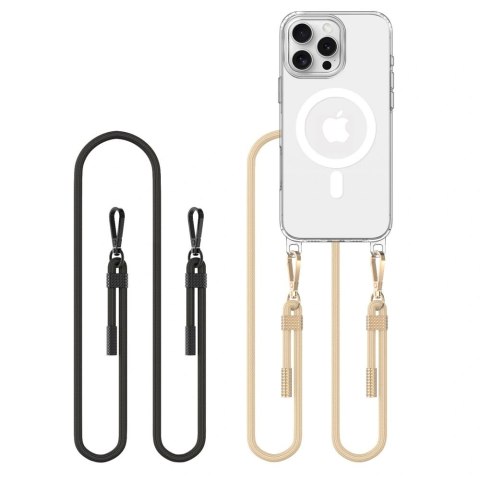 Etui na telefon iPhone 16 Pro Max Tech-Protect Flexair MagSafe Czarny Taupe