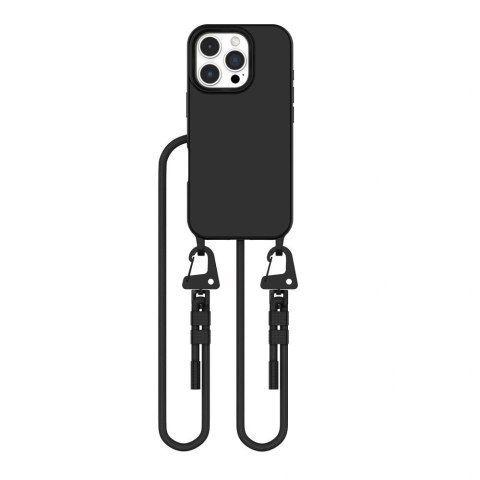 Etui na telefon iPhone 16 Pro Max Tech-Protect Magnecklace MagSafe czarne