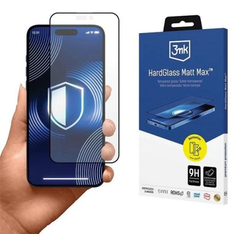 Szkło hartowane iPhone 16 Plus 3MK HardGlass Matt Max - Ochrona ekranu