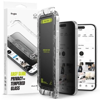 Szkło prywatyzujące iPhone 15/16 Ringke Easy Slide Privacy 2 PACK