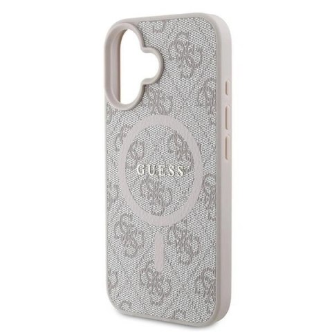 Etui na telefon iPhone 16 Plus Guess 4G Ring MagSafe różowe