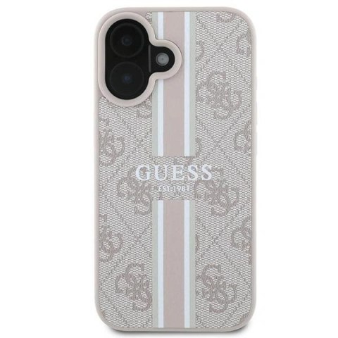 Etui Guess GUHMP16MP4RPSP Apple iPhone 16 Plus hardcase 4G Printed Stripes MagSafe różowy