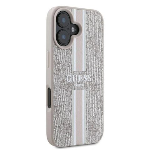 Etui Guess GUHMP16MP4RPSP Apple iPhone 16 Plus hardcase 4G Printed Stripes MagSafe różowy