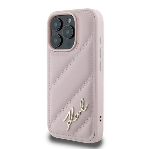 Etui na telefon iPhone 16 Pro Max Karl Lagerfeld Hardcase różowy