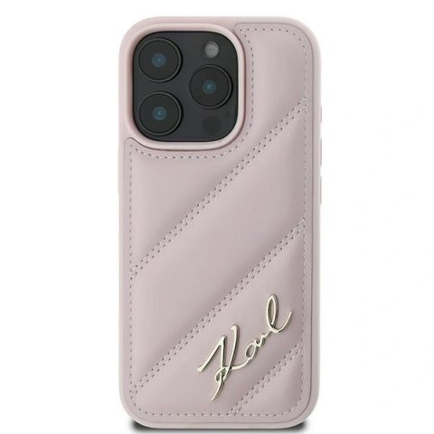 Etui na telefon iPhone 16 Pro Max Karl Lagerfeld Hardcase różowy