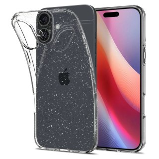 Etui na telefon iPhone 16 Spigen Liquid Crystal przezroczyste brokatowe