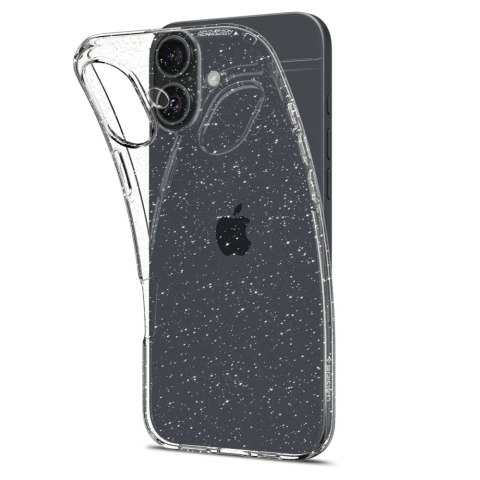 Etui na telefon iPhone 16 Spigen Liquid Crystal przezroczyste brokatowe