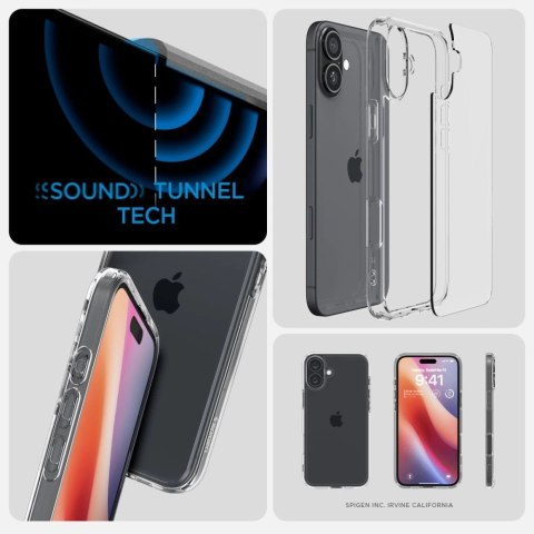 Etui na telefon iPhone 16 Plus Spigen Ultra Hybrid przezroczyste