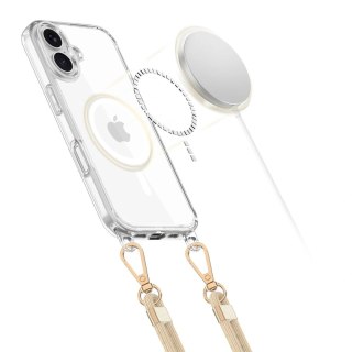 Etui na telefon iPhone 16 Tech-Protect Flexair Chain MagSafe czarne/taupe