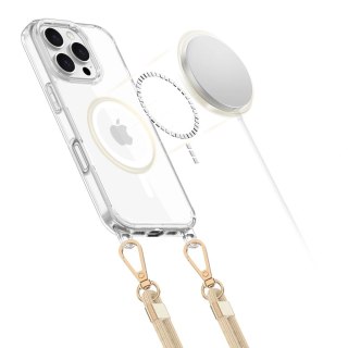 Etui na telefon iPhone 16 Pro Tech-Protect Flexair Chain MagSafe czarne/taupe