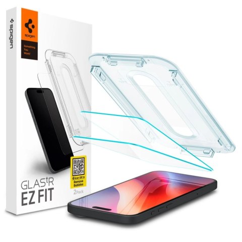 Szkło hartowane iPhone 16 Pro Spigen GLAS.tR ez Fit Clear 2 PACK