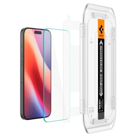 Szkło hartowane iPhone 16 Pro Spigen GLAS.tR ez Fit Clear 2 PACK