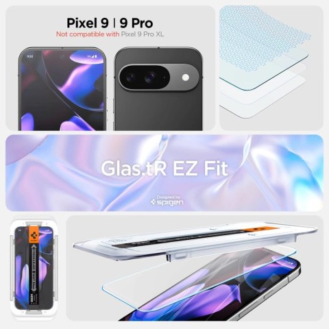 Szkło hartowane Spigen GLAS.tR ez Fit Google Pixel 9 / 9 Pro Clear [2 PACK]