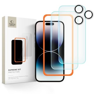 Szkło hartowane Tech-Protect Supreme Set Apple iPhone 16 Pro Clear [3 PACK]