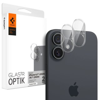 Szkło hartowane iPhone 16/16 Plus Spigen Optik.tr Ez Fit 2 PACK