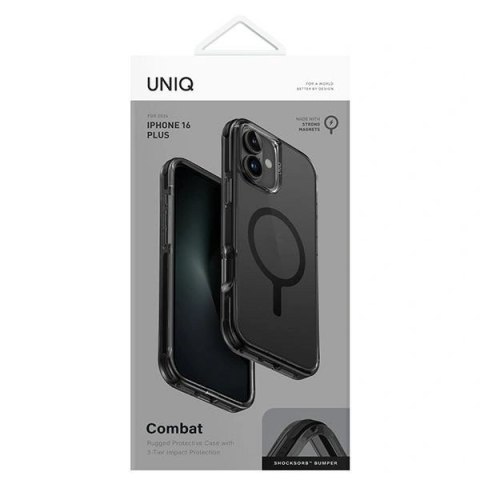 Etui na telefon iPhone 16 Plus UNIQ Combat MagClick Charging czarny