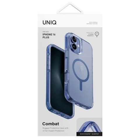 Etui na telefon iPhone 16 Plus UNIQ Combat MagClick Charging niebieski