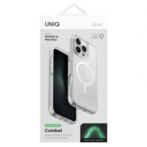 Etui UNIQ Combat Apple iPhone 16 Pro Max MagClick Charging biały