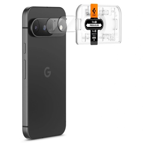 Szkło hartowane na aparat Spigen Optik.tr ez Fit Camera Protector Google Pixel 9 Crystal Clear [2 PACK]