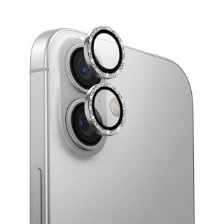 Szkło na obiektyw aparatu UNIQ Optix Aluminium Camera Lens Protector Apple iPhone 16 / 16 Plus white shimmer