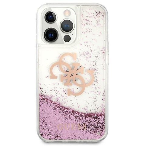 Etui Apple iPhone 13 Pro Max Guess różowy hardcase 4G Big Liquid Glitter