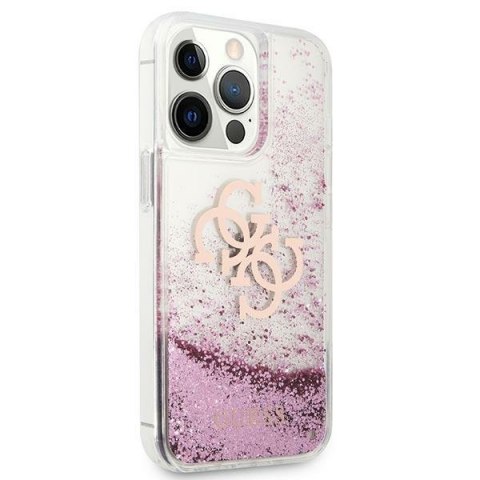 Etui Apple iPhone 13 Pro Max Guess różowy hardcase 4G Big Liquid Glitter