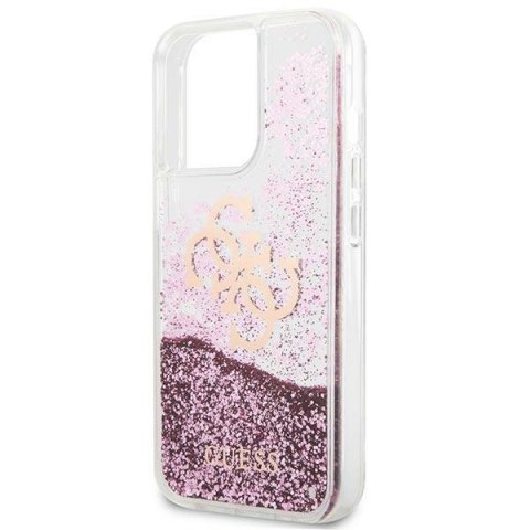 Etui Apple iPhone 13 Pro Max Guess różowy hardcase 4G Big Liquid Glitter