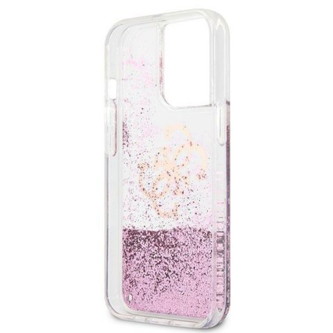 Etui Apple iPhone 13 Pro Max Guess różowy hardcase 4G Big Liquid Glitter