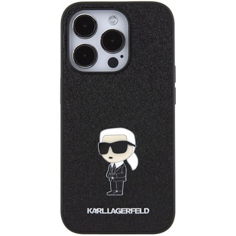 Etui na telefon Apple iPhone 15 Pro Max Karl Lagerfeld Glitter Czarny