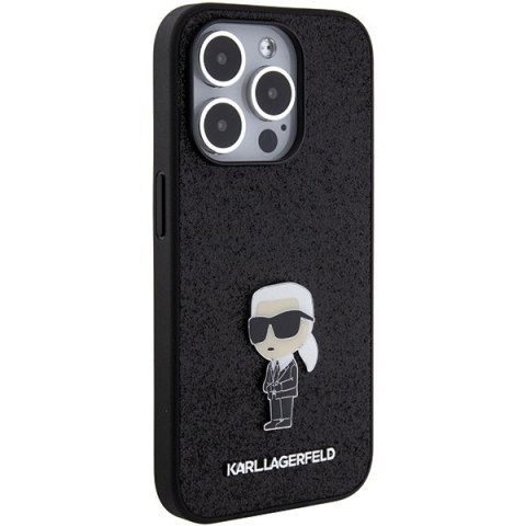 Etui na telefon Apple iPhone 15 Pro Max Karl Lagerfeld Glitter Czarny