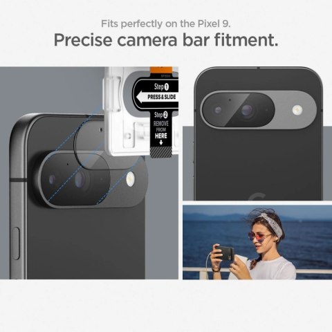 Szkło hartowane na aparat Spigen Optik.tr ez Fit Camera Protector Google Pixel 9 Crystal Clear [2 PACK]