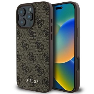 Etui iPhone 16 Pro Max Guess Hardcase 4G Classic brązowy