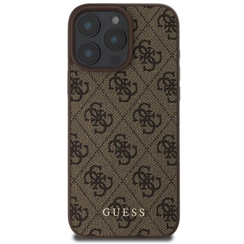 Etui iPhone 16 Pro Max Guess Hardcase 4G Classic brązowy