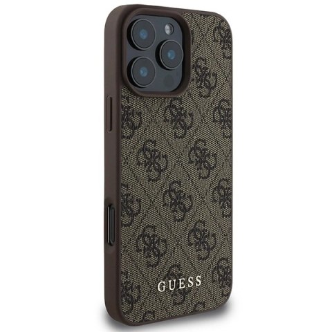 Etui iPhone 16 Pro Max Guess Hardcase 4G Classic brązowy