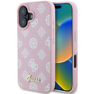 Etui Guess GUHMP16MPGPYSP Apple iPhone 16 Plus hardcase Peony Script Logo MagSafe różowy/pink