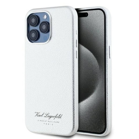 Etui na telefon iPhone 16 Pro Max Karl Lagerfeld Hardcase szary