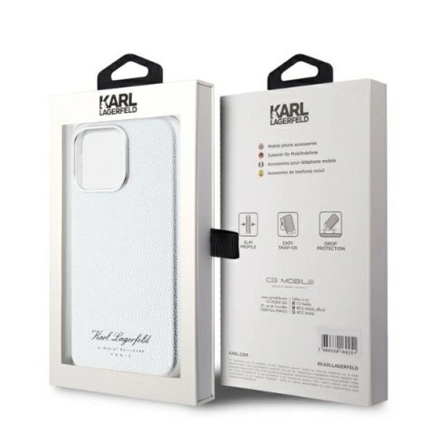 Etui na telefon iPhone 16 Pro Max Karl Lagerfeld Hardcase szary