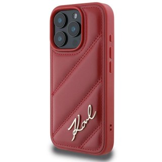 Etui na telefon iPhone 16 Pro Karl Lagerfeld czerwone hardcase