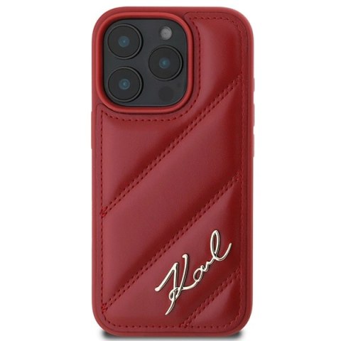 Etui na telefon iPhone 16 Pro Karl Lagerfeld czerwone hardcase