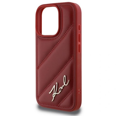 Etui na telefon iPhone 16 Pro Karl Lagerfeld czerwone hardcase