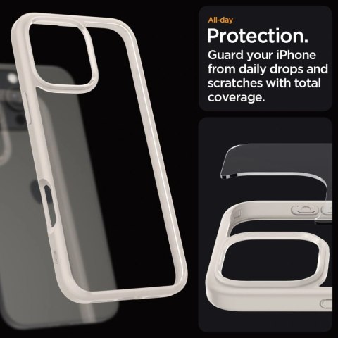 Etui na telefon iPhone 16 Pro Max Spigen Ultra Hybrid Natural Titanium