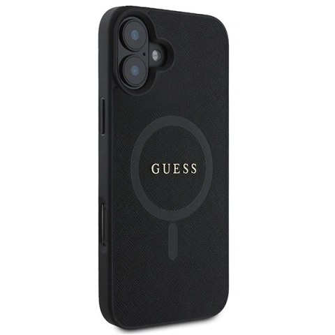 Etui na telefon iPhone 16 Plus Guess Saffiano MagSafe czarne