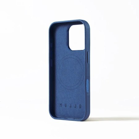 Etui na telefon iPhone 16 Pro Mujjo Leather Case MagSafe Monaco Blue