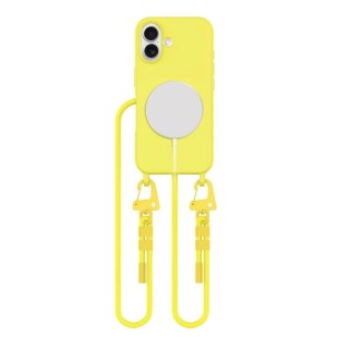 Etui iPhone 16 Tech-Protect MagNecklace MagSafe żółte Canary