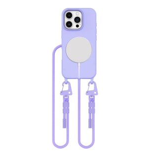 Etui na telefon iPhone 16 Pro Tech-Protect MagNecklace MagSafe lawendowe