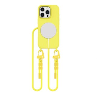 Etui na telefon iPhone 16 Pro Max Tech-Protect Magnecklace MagSafe Canary Yellow