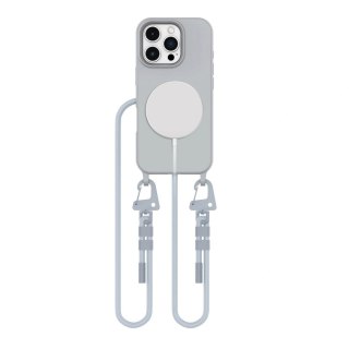 Etui na telefon iPhone 16 Pro Max Tech-Protect Magnecklace Crayon Grey