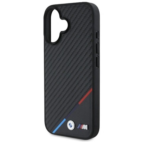 Etui BMW BMHMP16M23PUDTK Apple iPhone 16 Plus hardcase Carbon Tricolor Line MagSafe czarny/black