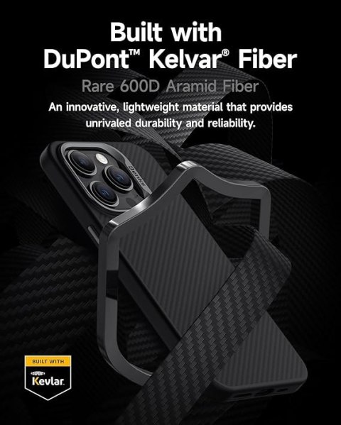 Etui na telefon iPhone 15 Pro Max Benks MagClap ArmorPro Kevlar 600D