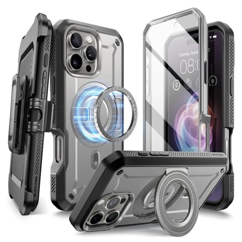 Etui na telefon iPhone 16 Pro Max Supcase Unicorn Beetle Pro MagSafe szary